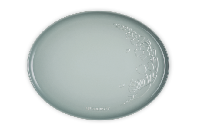 Le Creuset Stoneware La Collection Jardin Oval Casserole Serving Platter 36cm Sea SaltSea Salt image number 4